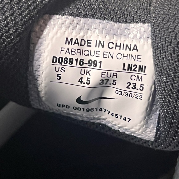 Nike Air Force 1 FM Customized Black Light Blue and White Sneakers Very Clean - Picture 15 of 15